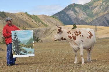 Kunstdiskurs mit einer sibirischen Kuh 